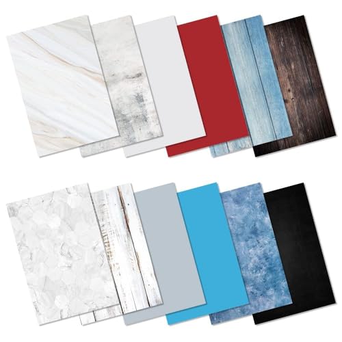 背表紙　商品撮影 Amazon | Hemmotop 撮影用背景シート 12柄 A3サイズ 背景紙 両面